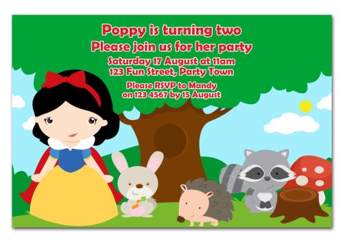 Princess Snow Party Invitation-party, invitation, pink, girl, celebrate, celebration, invite, princess, snow, snowwhite, snow white, fairytale