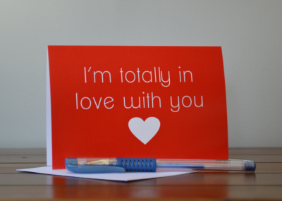 Totally in Love with You Card-greeting card, greeting, card, valentine, valentines day, love, anniversary, partner