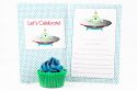 Space Themed Fill-In Party Invitation-party, invitation, boy, fill-in, fillin, space, alien, monster, quality, premium