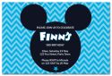 Blue Mickey Mouse Inspired Party Invitation-party, invitation, girl, celebrate, celebration, invite, mickey mouse, mouse, minnie mouse, mickey, minnie