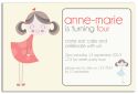 Anne-Marie Party Invitation-party, invitation, pink, girl, celebrate, celebration, invite, chic, vintage, illustration