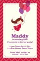 Balloon Girl Party Invitation-party, invitation, pink, girl, celebrate, celebration, invite, chic, vintage, illustration, balloon