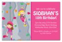 Rock Climbing Party Invitation - Girl-party, invitation, girl, celebrate, celebration, invite, rock, rock climbing, climbing, clip and climb, clip n climb