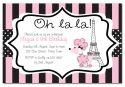 Paris Party Invitation-party, invitation, girl, celebrate, celebration, invite, paris, chic, parisian, pink, black