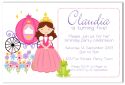 Princess Belle Party Invitation-party, invitation, pink, girl, celebrate, celebration, invite, chic, princess, royal, royalty, fairytale